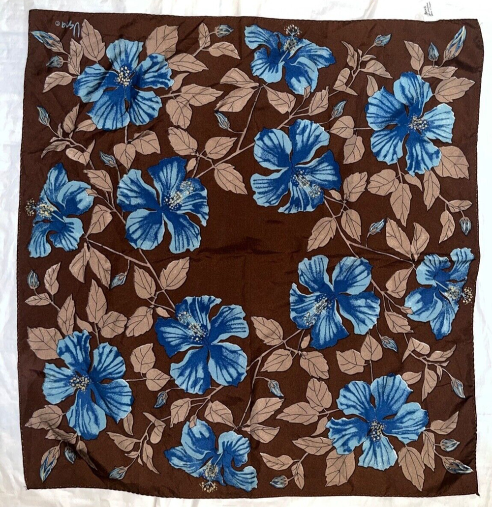 Vintage VERA Neumann Scarf ~ Sign ~ Brown